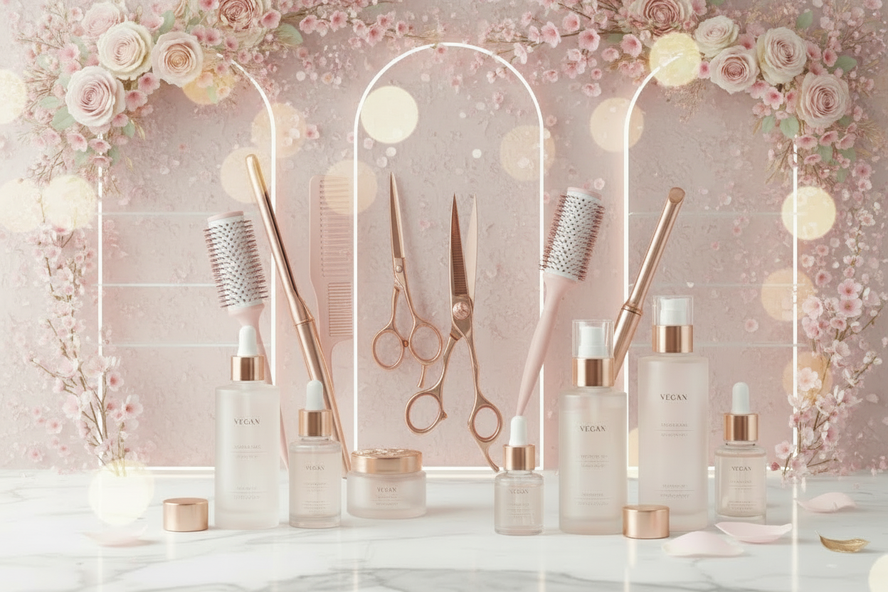 Hairdressing Pastel Pink Boutique Background